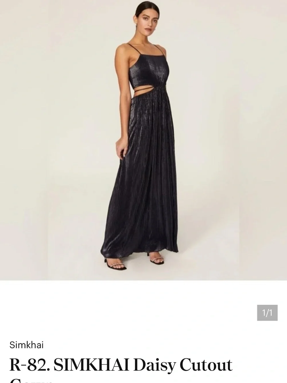 Black Daisy Cutout Maxi dress